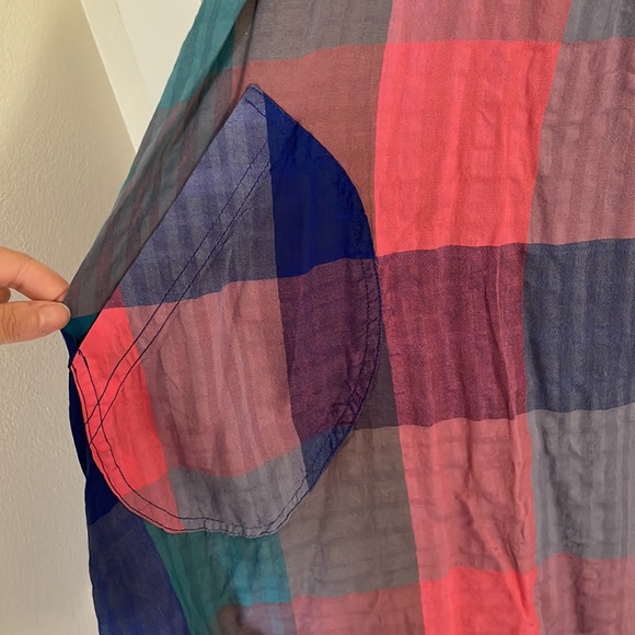 Anthropologie Checkered Midi Dress with Side pockets - Picture 4 of 7